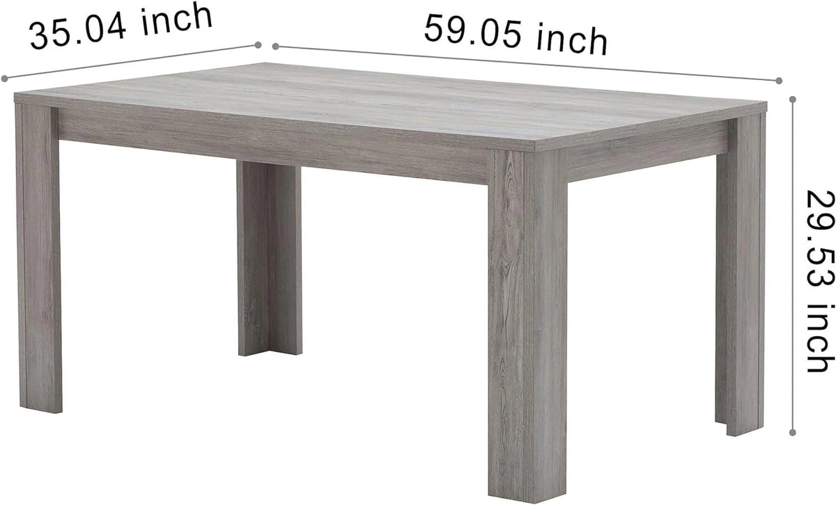 5-Piece Wooden Dining Table Set with 4 Velvet Green Chairs B834