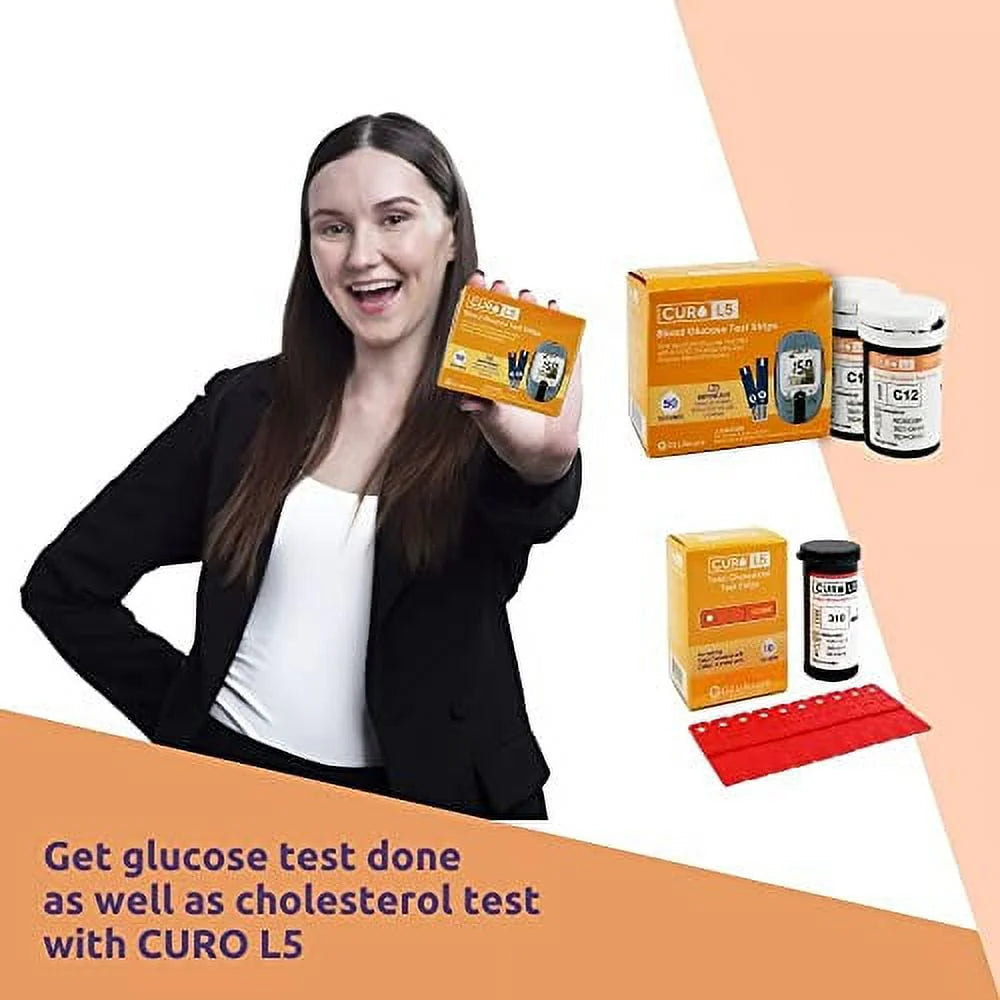 Digital Cholesterol Test Kit with 10 Strips A268841