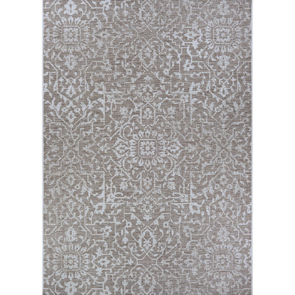 Mushroom-Ivory Indoor/Outdoor Area Rug 5'10" x 9'2" O685917