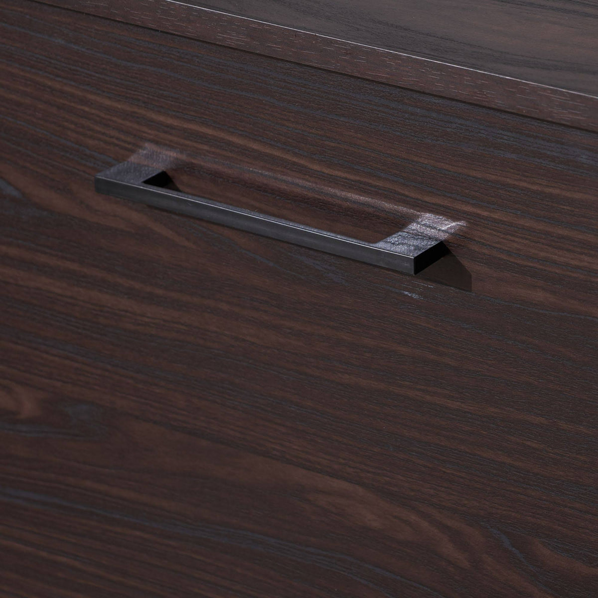 Black and Walnut Brown 3 Shelves Cabinet Q802093