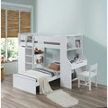 White Wooden Side Chair J53457