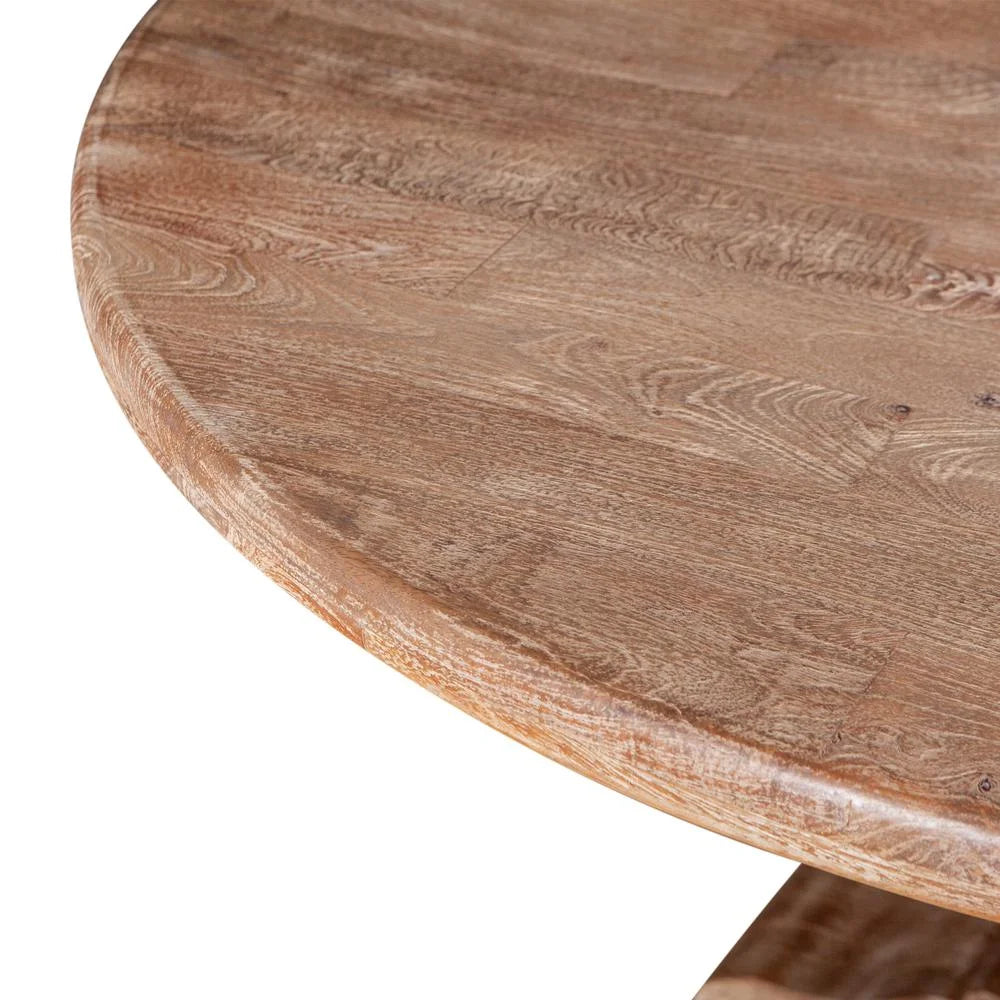 48-Inch Round Mango Wood Dining Table D458