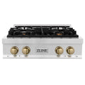 30 in. 4 Gas Burners Porcelain Rangetop Stainless Steel E3967