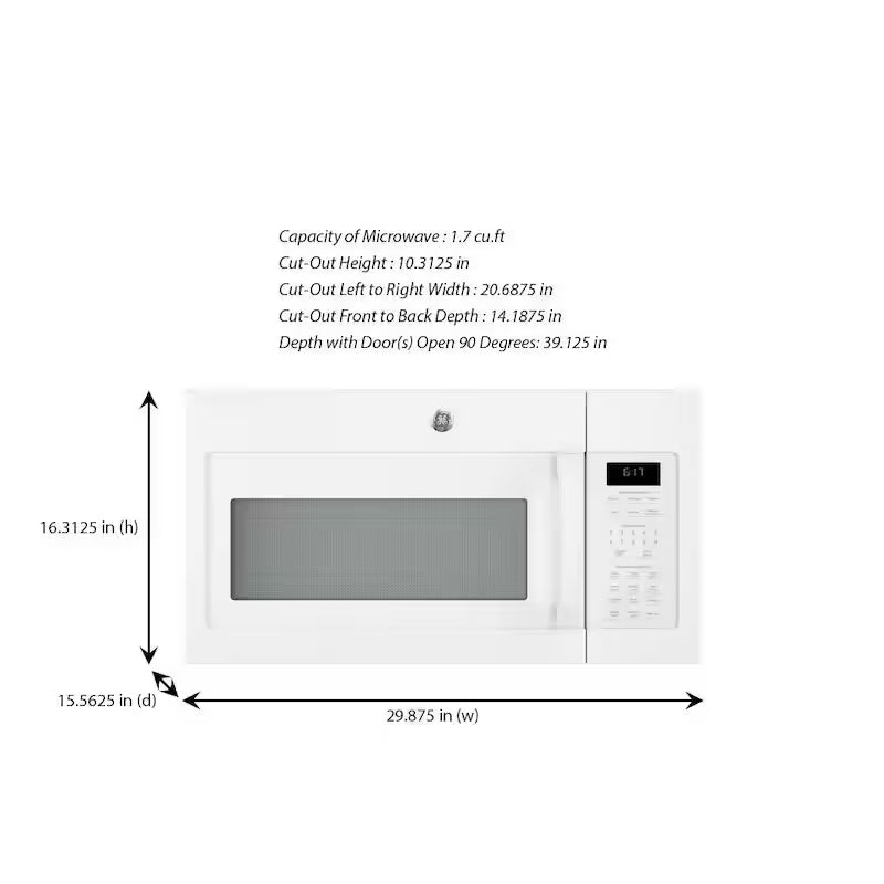 1.7 cu. ft. Over the Range Microwave with Sensor Cooking in White M446