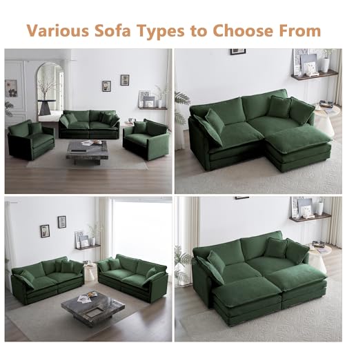 2 Piece Chenille Sofa Set with 9 Pillow Y285