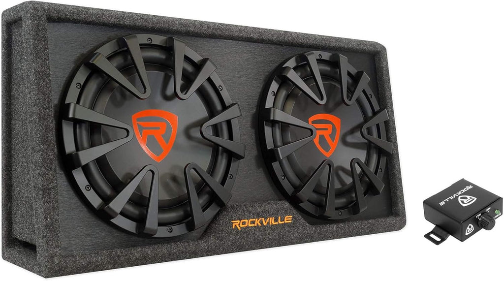 12 inch Vented Powered Car Subwoofer Enclosure 2000 Watt with 4 Gauge Amp Wiring Kit X69793