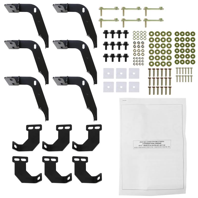 2pc Oval Side Step Bars Nerf Running Boards U96522