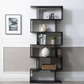 Black 6-Shelf Modular Bookcase X182223