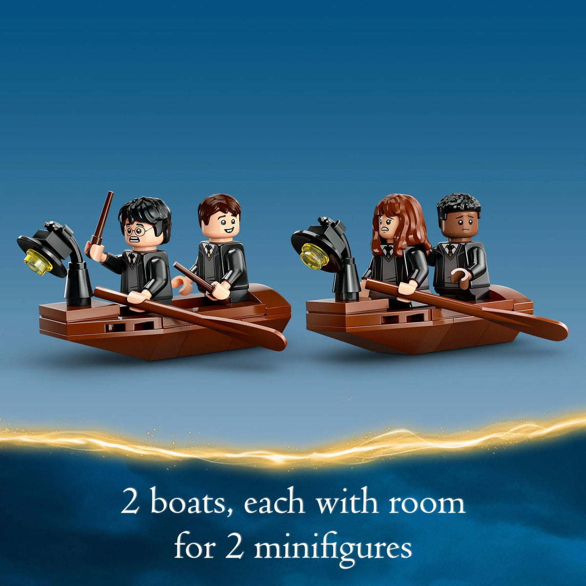 Harry Potter Hogwarts Castle Boathouse Toy with 2 Buildable Boats and 5 Minifigures U943042