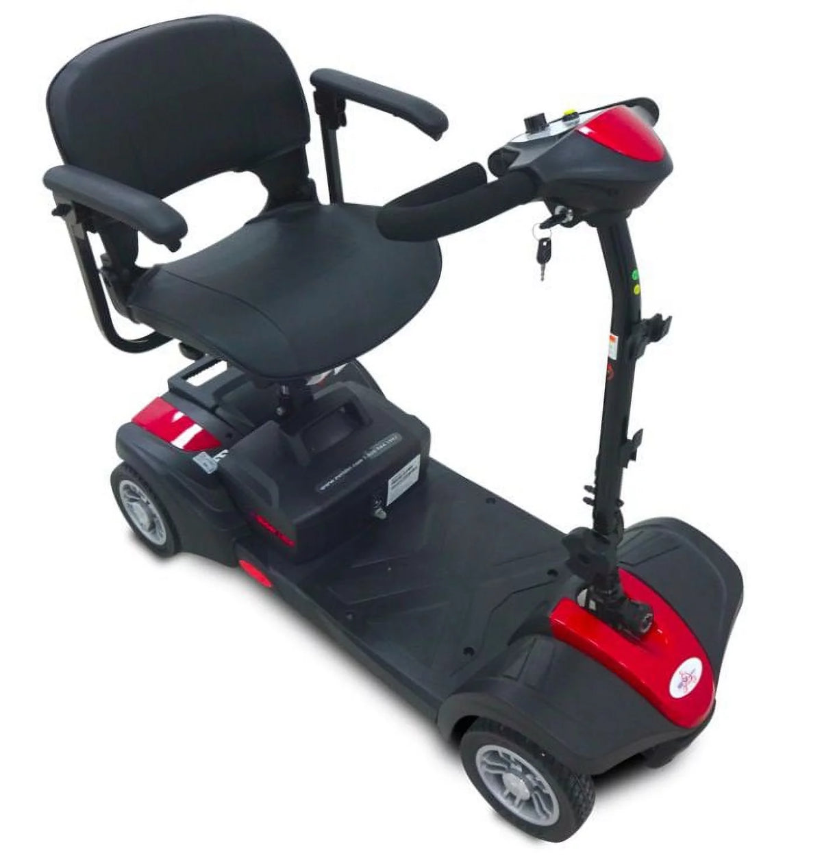 4-Wheel Mobility Scooter with Basket, 12Ah Battery, Swivel Seat, 280Lbs, Red A4582
