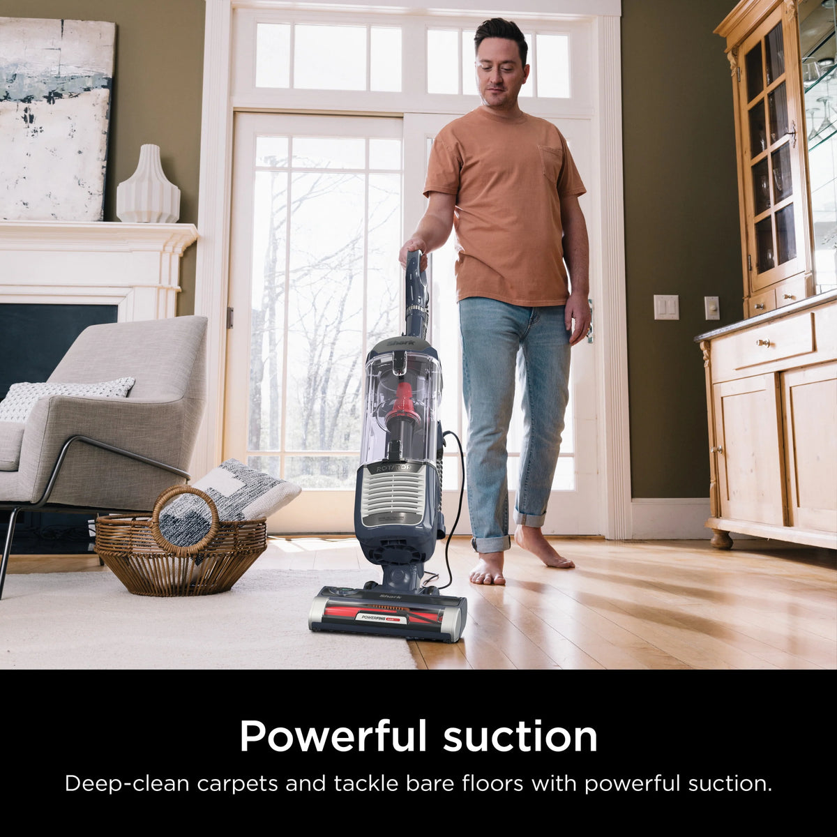 Upright Vacuum with PowerFins HairPro and Odor Neutralizer E37916