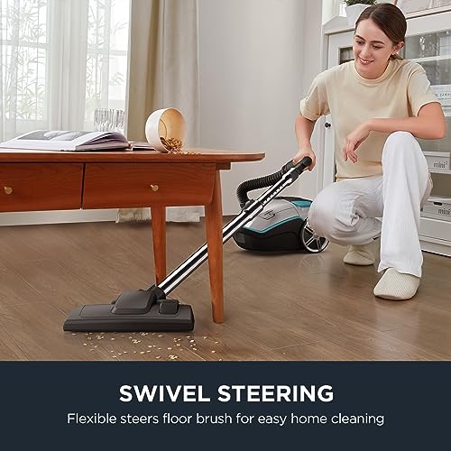 Canister Vacuum for Carpets and Hard Floors D17421
