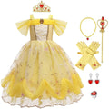 Little Girls Off Shoulder Princess Dress Costume with Accessories J4483