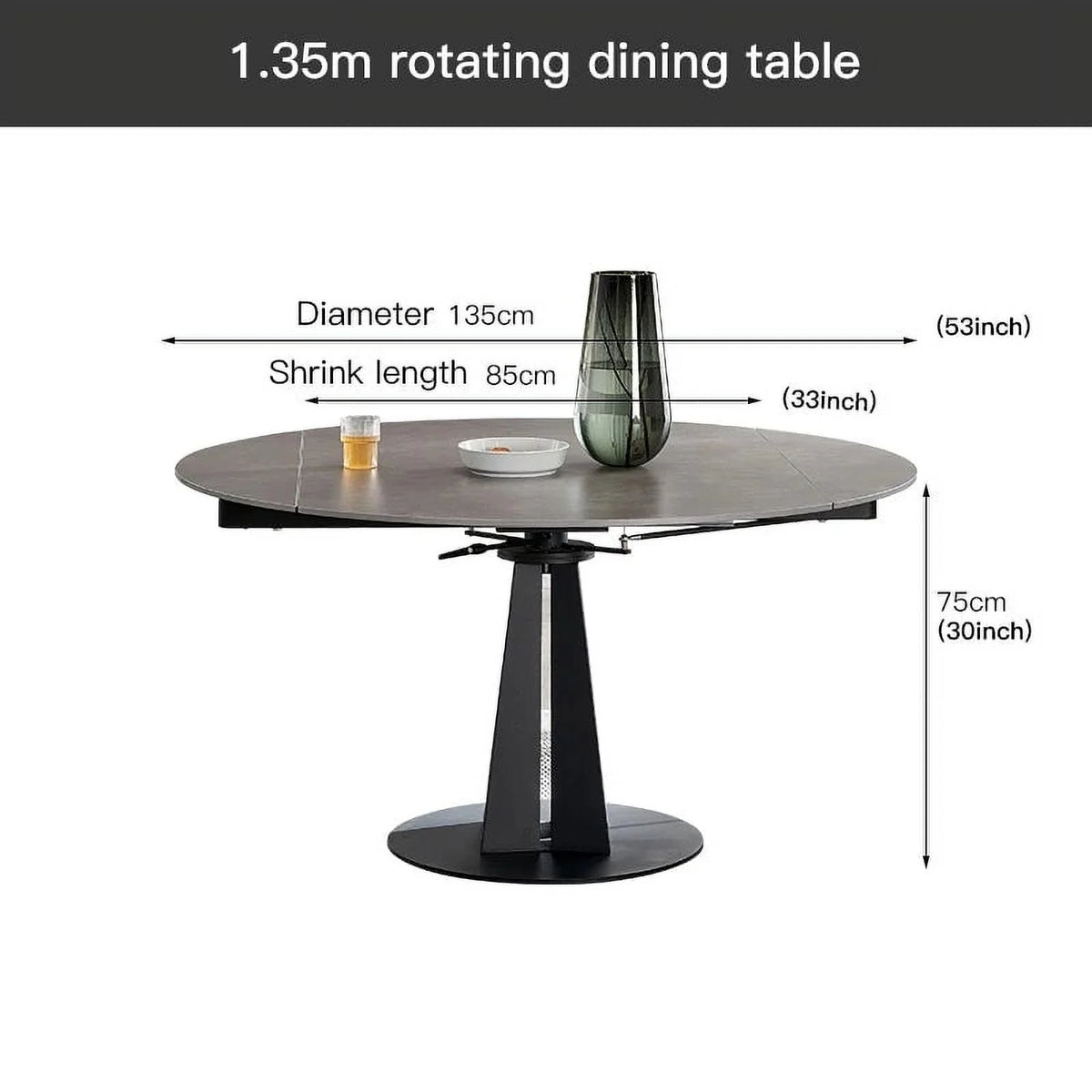 Round Marble Dining Table and Chairs Set F6239