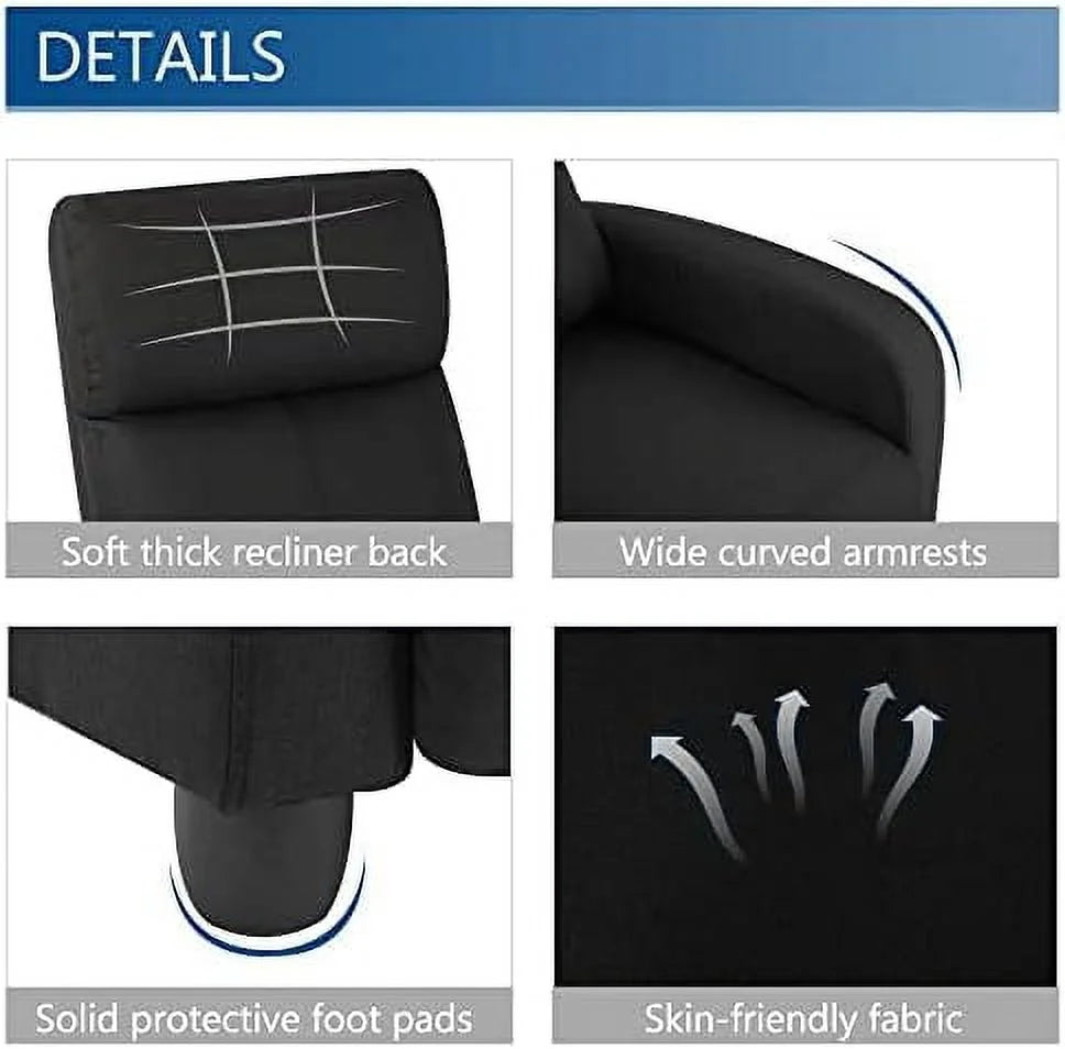 Small Fabric Adjustable Single Recliner Sofa B3840