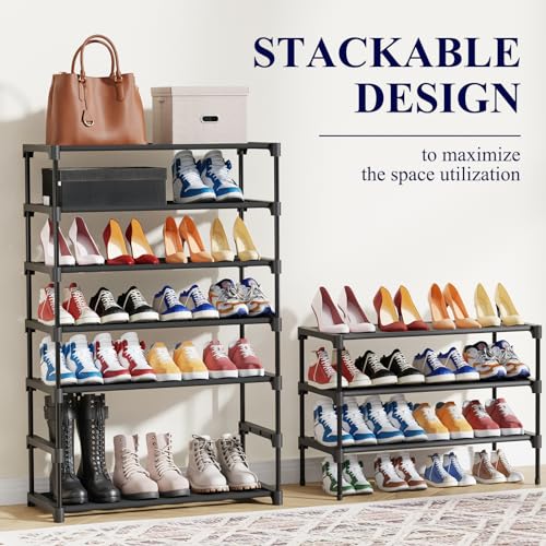 Black Non-Woven Shoe Rack S9830
