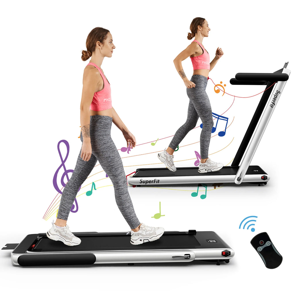 2.25HP Folding Treadmill with Remote Control Black L5116
