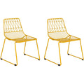 Set of 2 Kids Cross Wire Activity Chairs Orange Q351