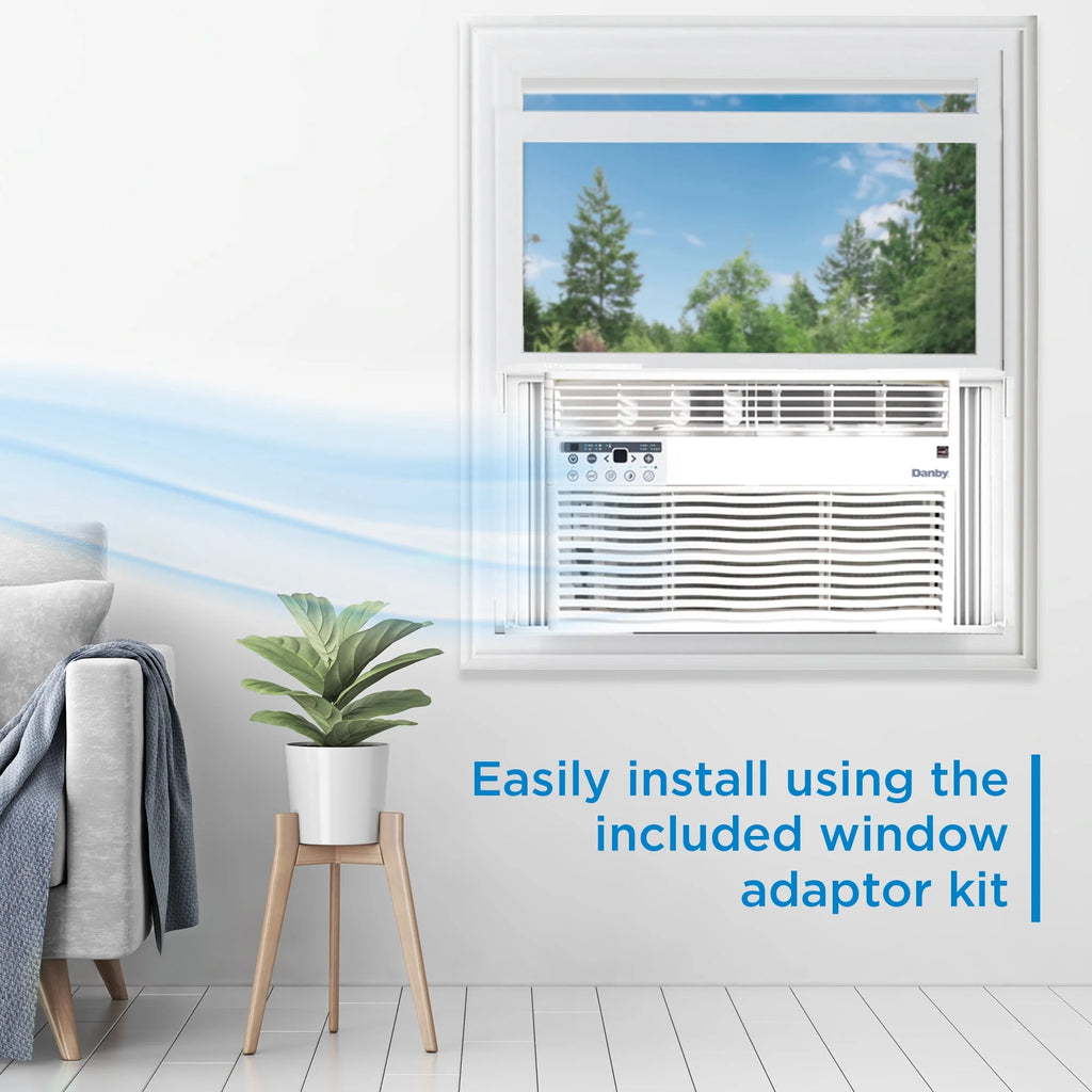 8,000 BTU White Window Air Conditioner with WiFi F9725