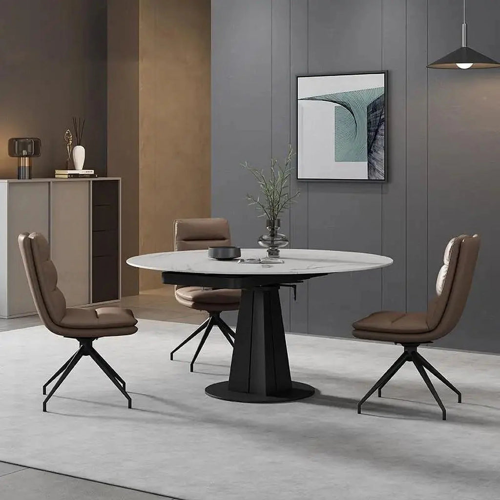 Round Marble Dining Table and Chairs Set F6239