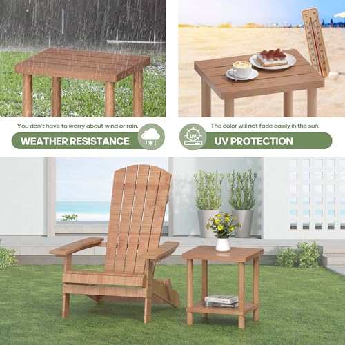 2-Tier Small Outdoor Side Table Y38214