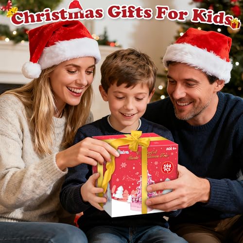Christmas Tree Building Block Toy Set with Rotating Music Box F655982