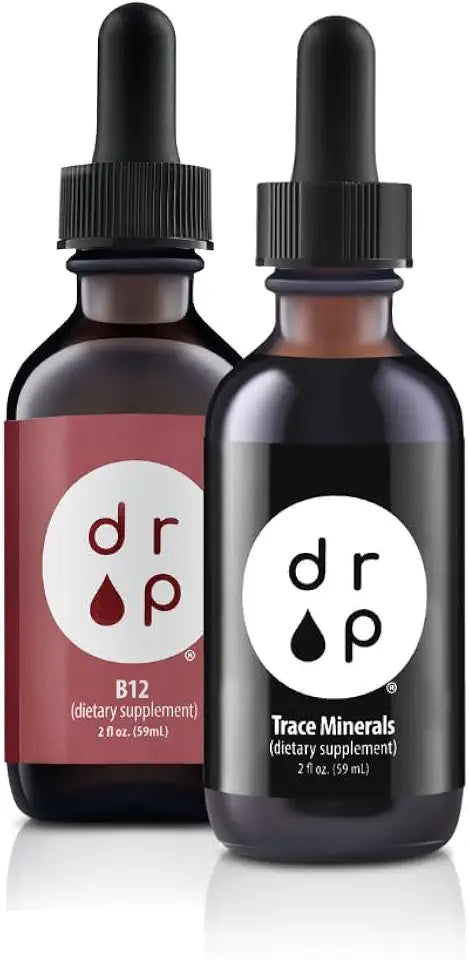 Organic Trace Minerals Electrolyte Drops and Vitamin B12 2500 mcg 2 oz Liquid Drops W6606