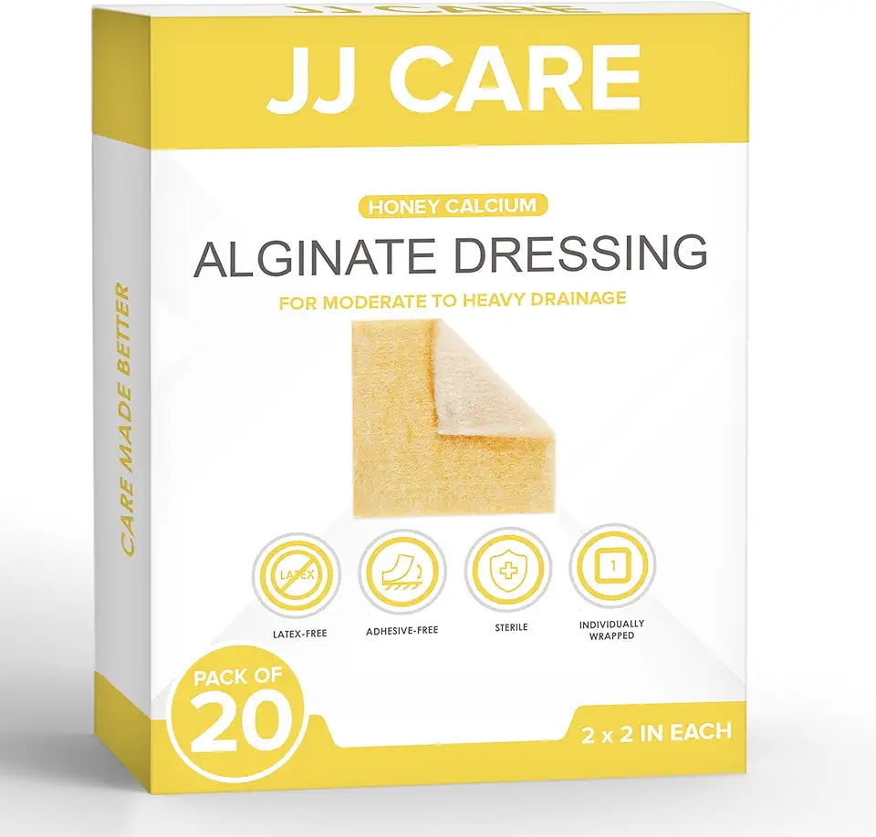 Honey Calcium Alginate Dressing 2”x2” Pack of 20 E332