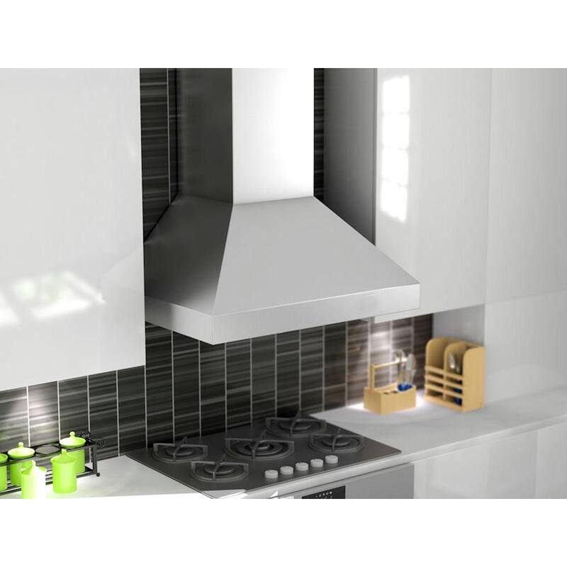 36 in. 500 CFM Convertible Wall Mount Range Hood in Stainless Steel W716814