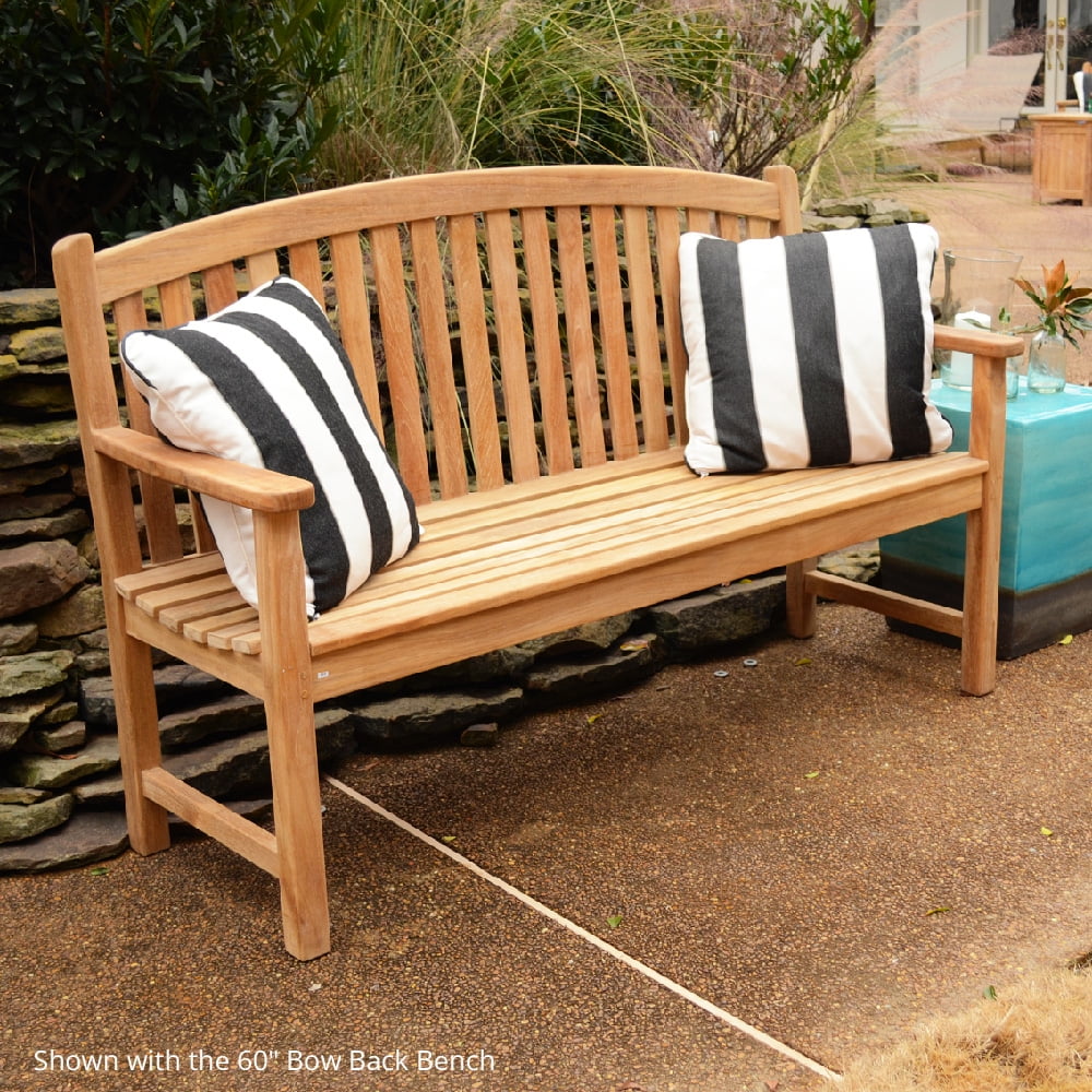 Grade A Teak 71in Bow-Back Bench E5286