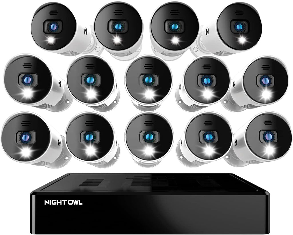 16 Channel Bluetooth Video Home Security Camera System with 12 Wired 1080p HD Indoor/Outdoor Spotlight Cameras with Audio and 1TB Hard Drive C959