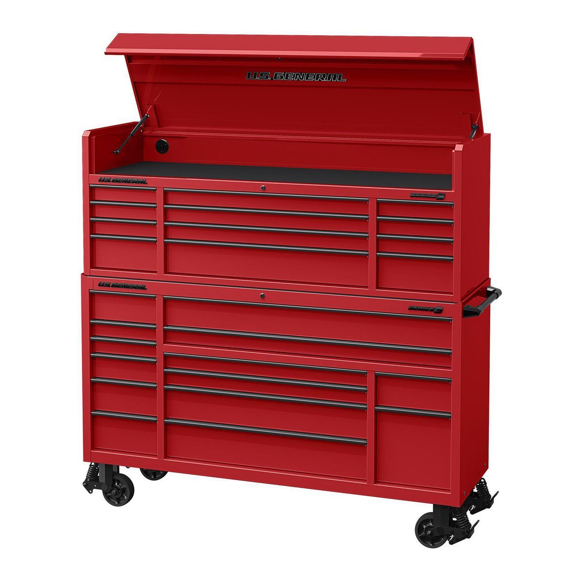 72 in. x 22 in. Triple Bank Top Chest, Red Z394434