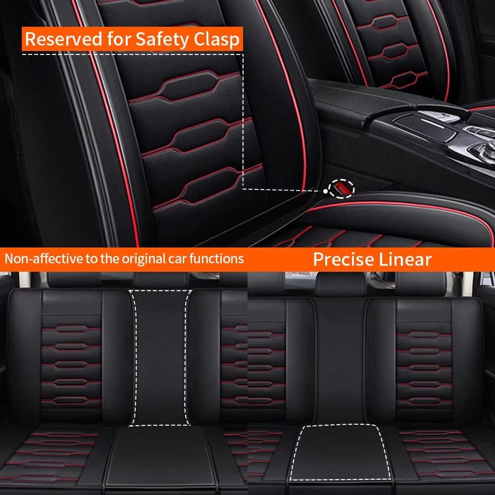 Faux Leather Car Seat Covers Full Set T163