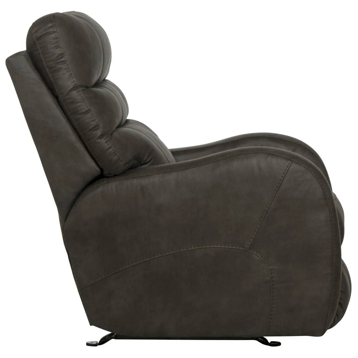 Gray Fabric Power Rocker Recliner with USB Charging Port B575
