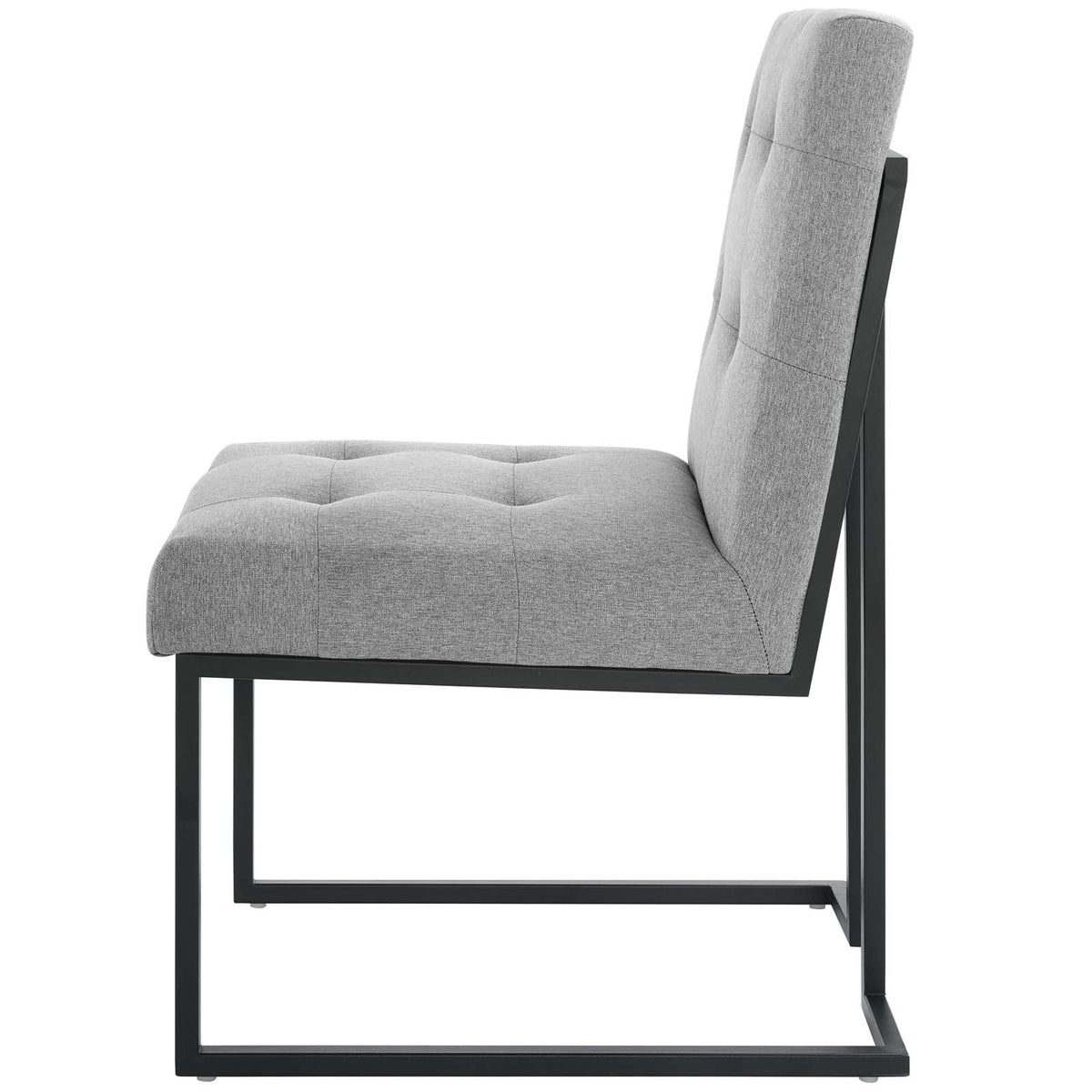 Black Grey Fabric Metal Dining Chair I50383