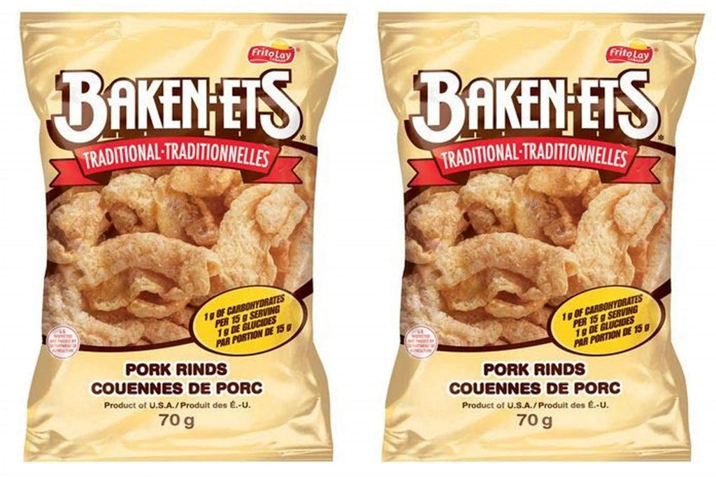 Bacon Flavoured Smoked Pork Rinds, Pack of 2 T32993