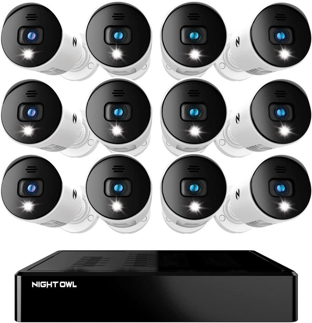 16 Channel Bluetooth Video Home Security Camera System with 12 Wired 1080p HD Indoor/Outdoor Spotlight Cameras with Audio and 1TB Hard Drive C959