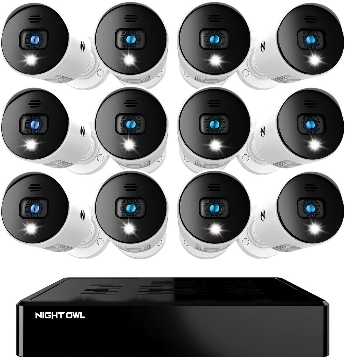 16 Channel Bluetooth Video Home Security Camera System with 12 Wired 1080p HD Indoor/Outdoor Spotlight Cameras with Audio and 1TB Hard Drive C959