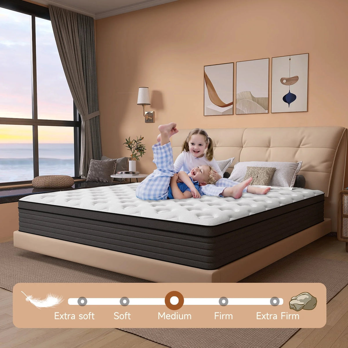 14 inch Gel Memory Foam Pocket Spring King Mattress Q5152