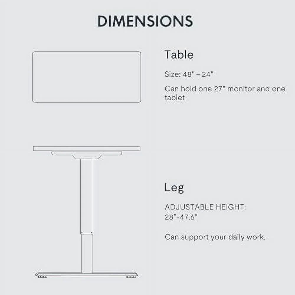 Electric Height Adjustable Standing Desk Steel Frame with Keypad V193