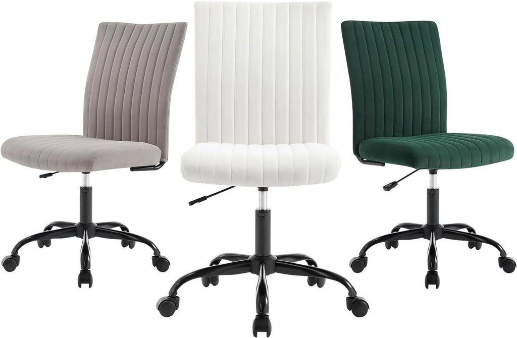 Velvet Swivel Desk Chair with Wheels X6031