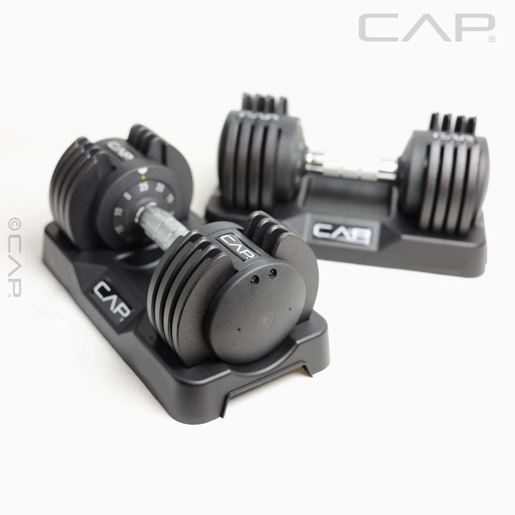 25 lb Adjustable Dumbbell Set, Pair, Black R11426