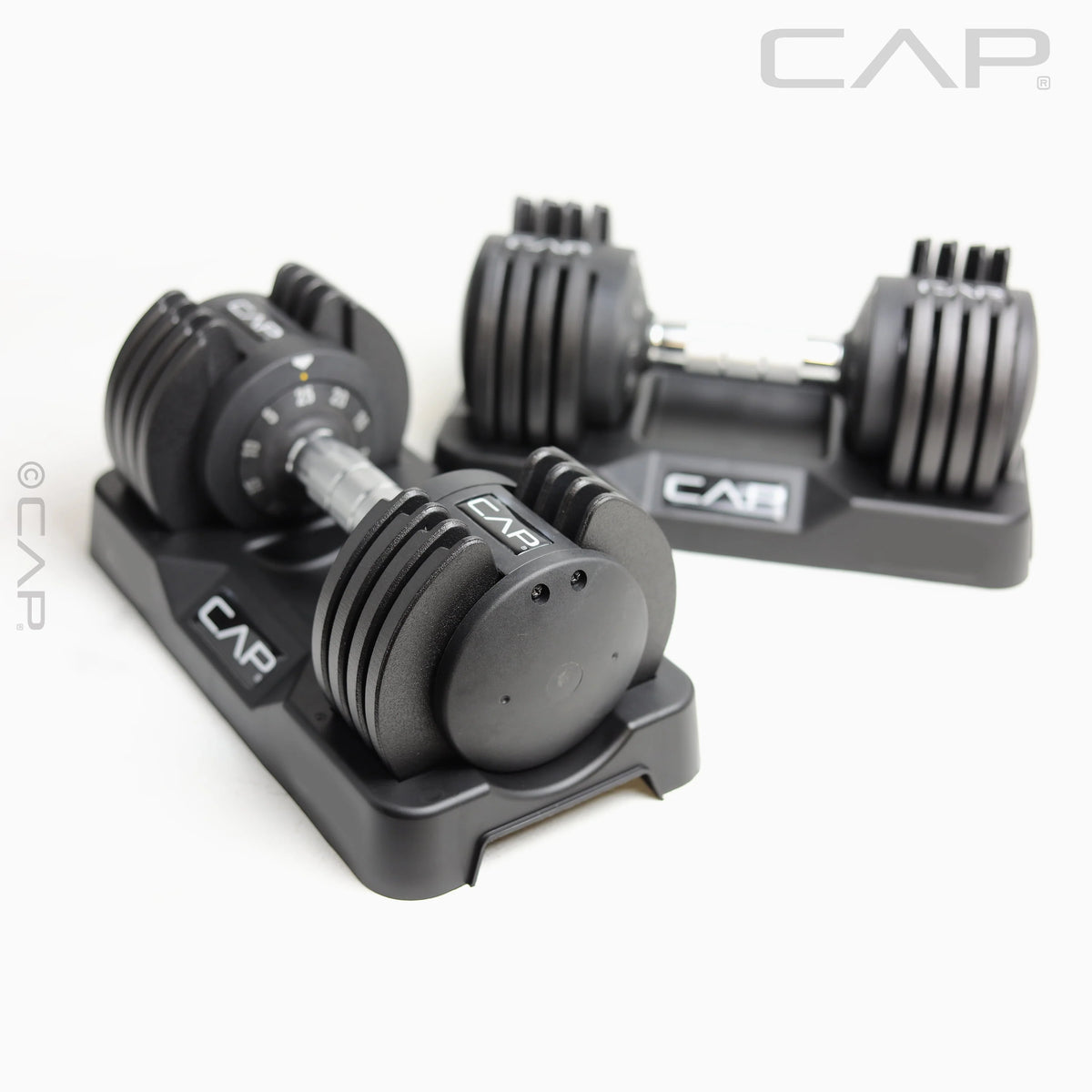 25 lb Adjustable Dumbbell Set, Pair, Black R11426
