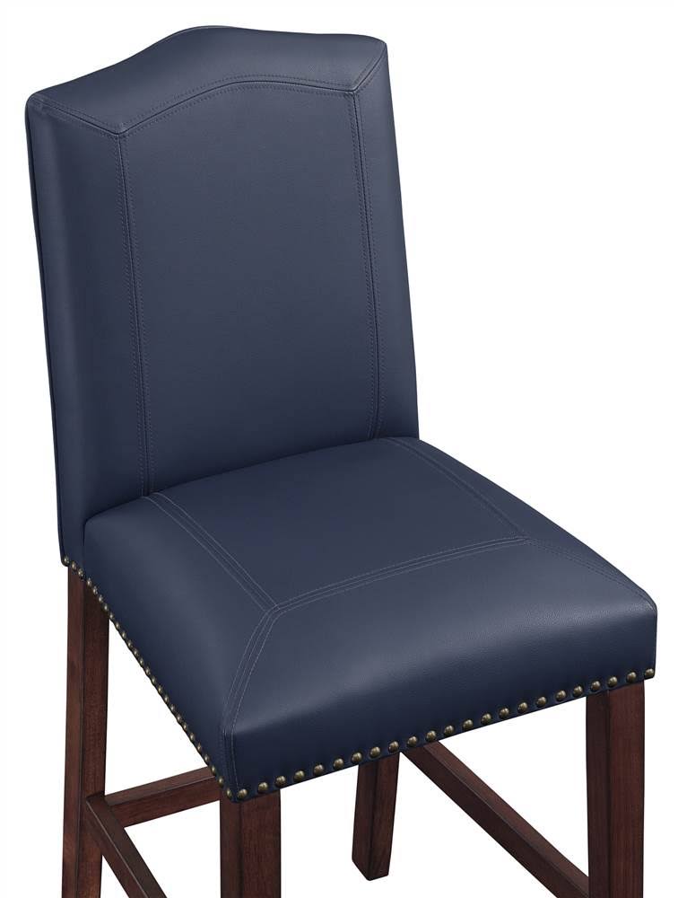 Navy Bonded Leather Counter Stool Z864