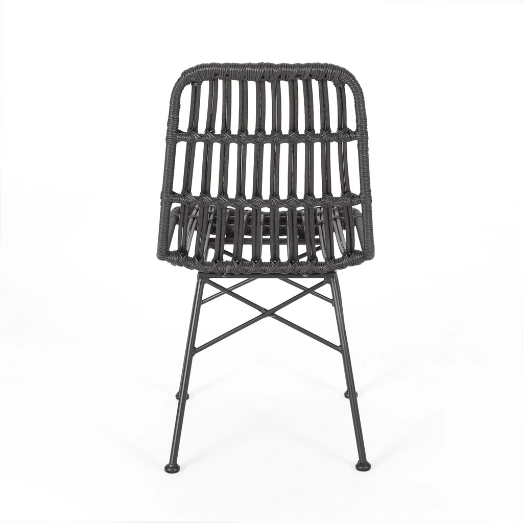 Outdoor Wicker Dining Chairs Set of 2 H462360