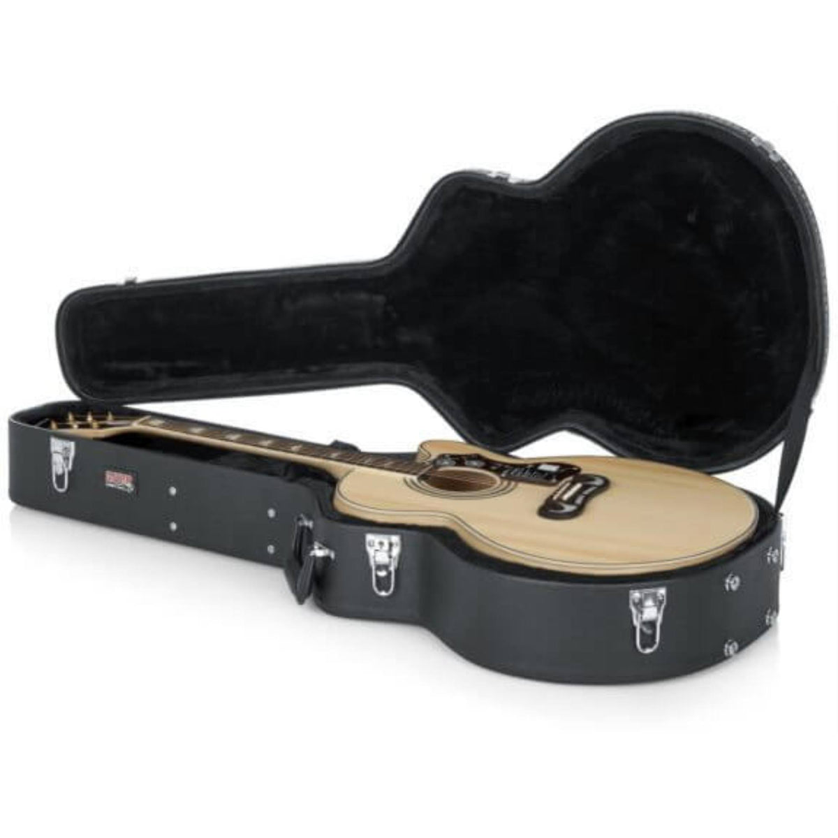 Wood Jumbo Acoustic Guitar Case W3409