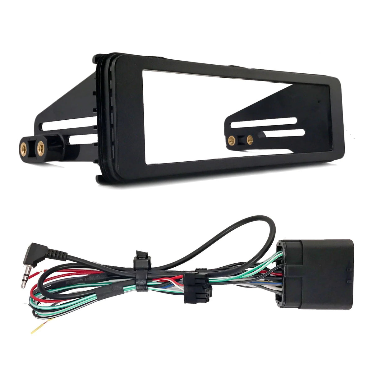 Single DIN Bluetooth CD Receiver with 6.5 Marine Speakers and Install Kit Q583284