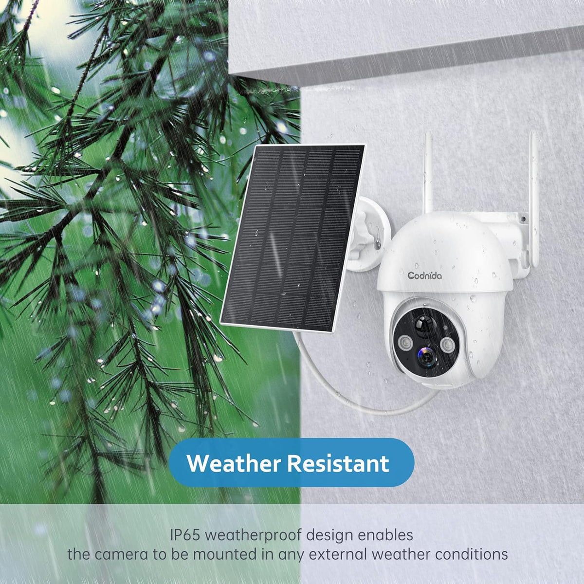 Wireless Outdoor Solar Security Camera with Night Vision R153