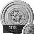 Hand-Painted Silver Ceiling Medallion E444