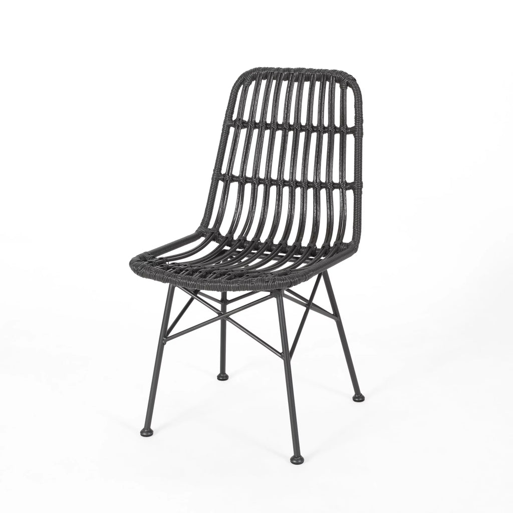 Outdoor Wicker Dining Chairs Set of 2 H462360